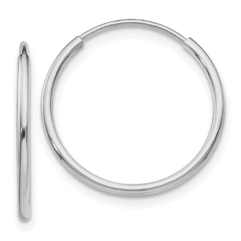 Exclusive Online Jewelry Sale – Don't Wait 10KT White Gold 20X1.2MM Endless Hoop Earrings