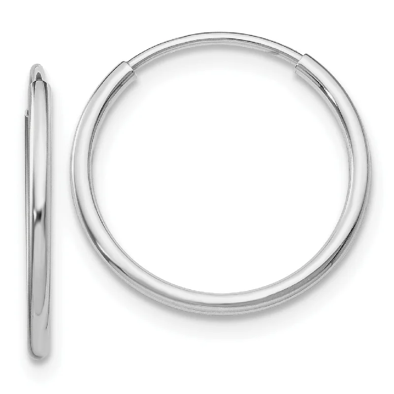 Shop Signature Jewelry Styles At Exclusive Prices 10KT White Gold 25X1.2MM Endless Hoop Earrings