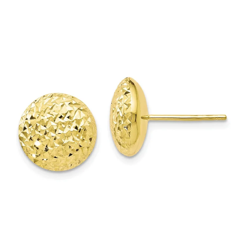 Bestselling Jewelry Now On Sale – Elevate Your Look Flash Sale, Don'T Miss 10KT Yellow Gold 11MM Diamond-cut Stud Earrings