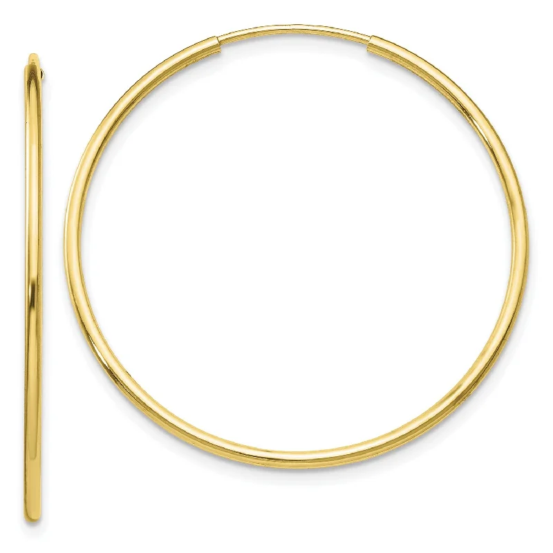 Breathtaking Jewelry At Limited-Time Savings 10KT Yellow Gold 34X1.2MM Endless Hoop Earrings