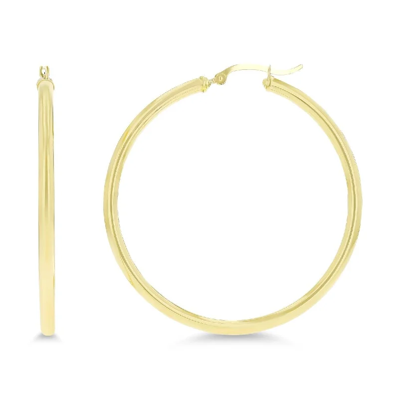 Must-Have Jewelry At Unbelievable Discounts Flash Sale Fever 10KT Yellow Gold 3X50MM Hoop Earrings