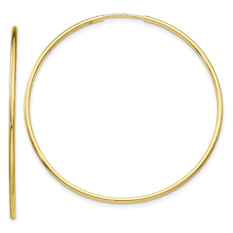 Best Jewelry Deals – Premium Quality At Exclusive Discounts 10KT Yellow Gold 42X1.2MM Endless Hoop Earrings