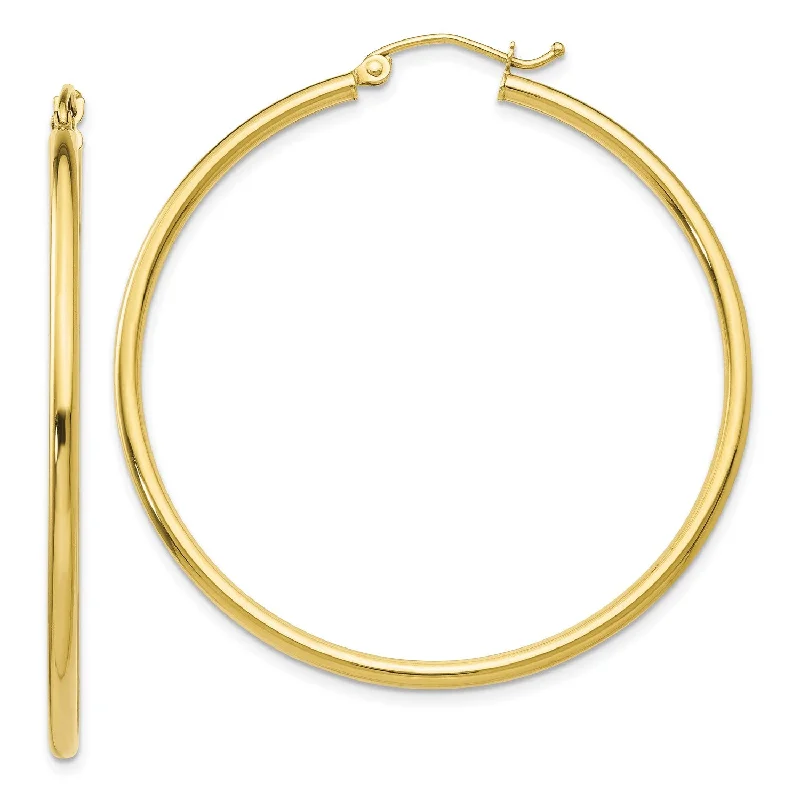 Jewelry Clearance Event – Stock Up Before It's Over 10KT Yellow Gold 42X2MM Hoop Earrings