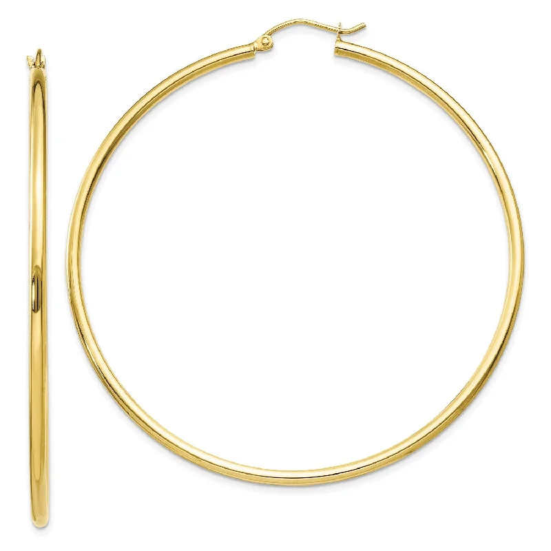 Buy More, Save More On Stunning Jewelry Pieces 10KT Yellow Gold 55X2MM Hoop Earrings