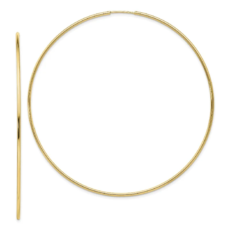 Sparkle For Less – Shop Our Limited-Time Jewelry Deals 10KT Yellow Gold 68X1.2MM Endless Hoop Earrings