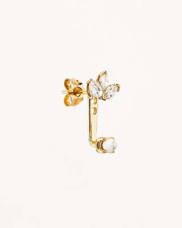 Shop Handcrafted Jewelry At Special Promotional Rates Special Offers 14k Solid Gold In Bloom Lab-Grown Diamond Ear Jacket