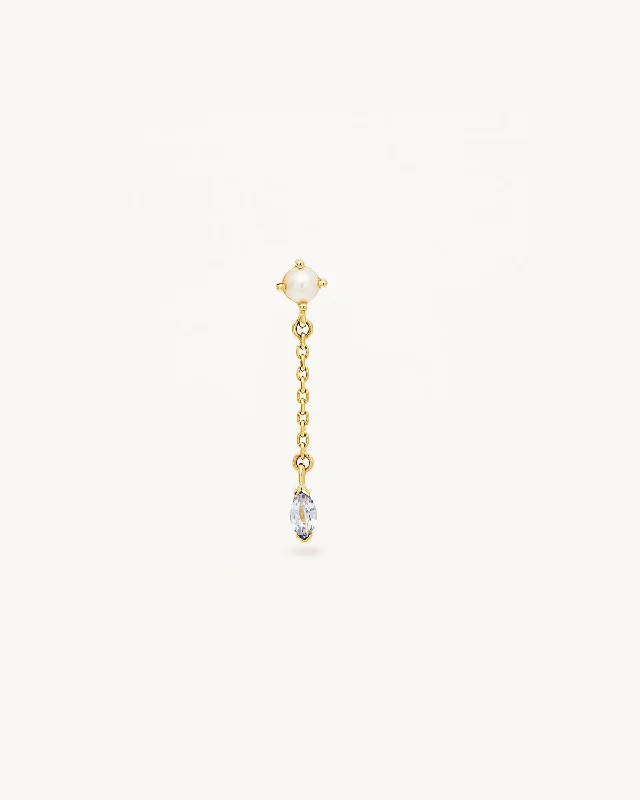 Big Discounts On Elegant Jewelry Collections Luxury Fashion Discounts 14k Solid Gold Into The Blue Chain Earring