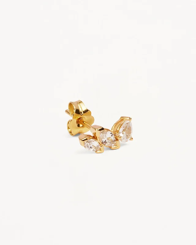 Huge Savings On Premium Jewelry Styles Discover Now 14k Solid Gold Petal by Petal Lab-Grown Diamond Earring - Right