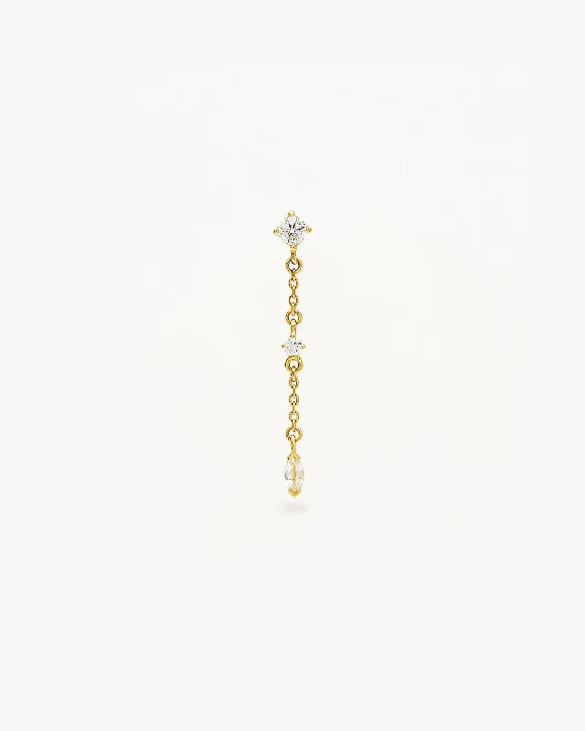 Premium Diamond Jewelry At Once-In-A-Lifetime Discounts Flash Sales 14k Solid Gold Whisper Chain Earring