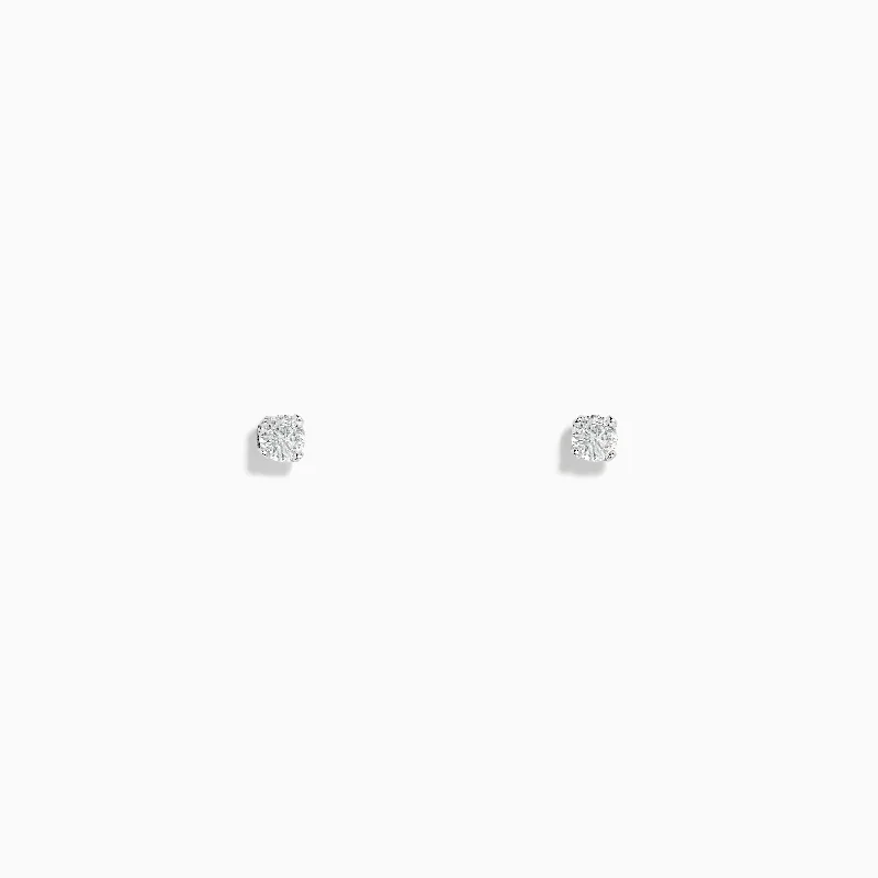 Get Ready To Sparkle – Special Jewelry Discounts Mega Sale 14K White Gold Diamond Solitaire Stud Earrings, 0.15 TCW