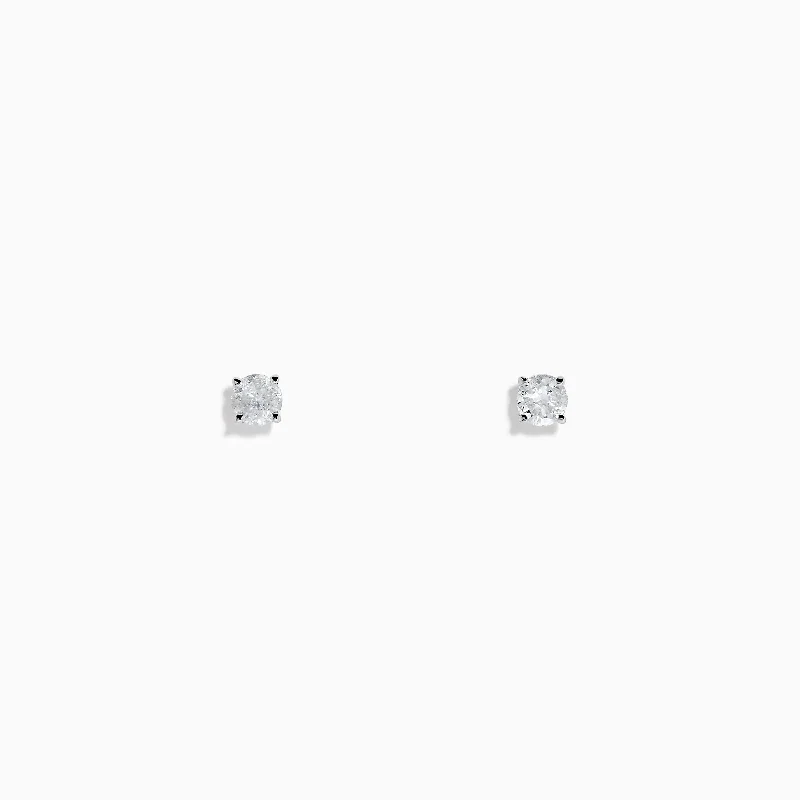 Your Dream Jewelry At Dream Prices Fashion Deal 14K White Gold Diamond Solitaire Stud Earrings, 0.25 TCW