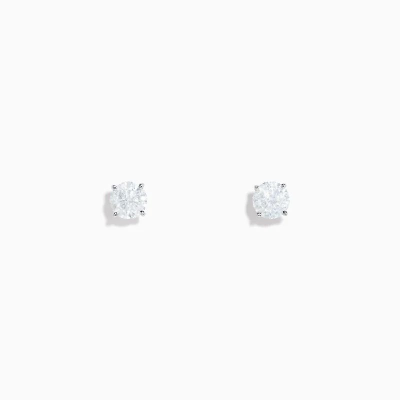 Jewelry Sale – Exclusive Styles At Lower Prices Fashion Sale 14K White Gold Diamond Solitaire Stud Earrings, 0.75 TCW