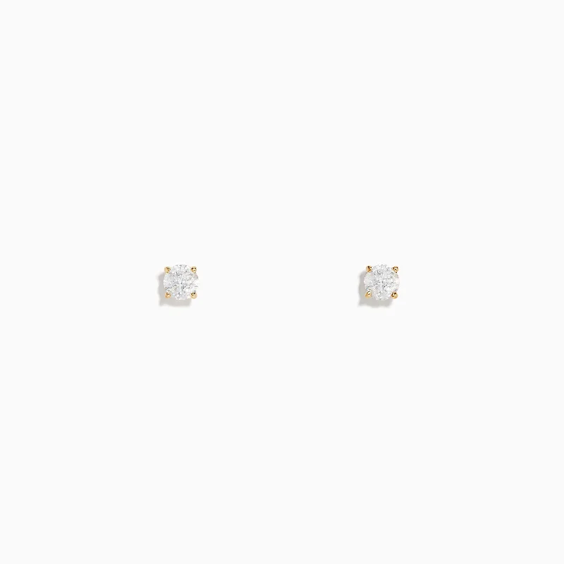 Jewelry Deals That Sparkle – Shop Today Special Offer 14K Yellow Gold Diamond Solitaire Stud Earrings, 0.25 TCW