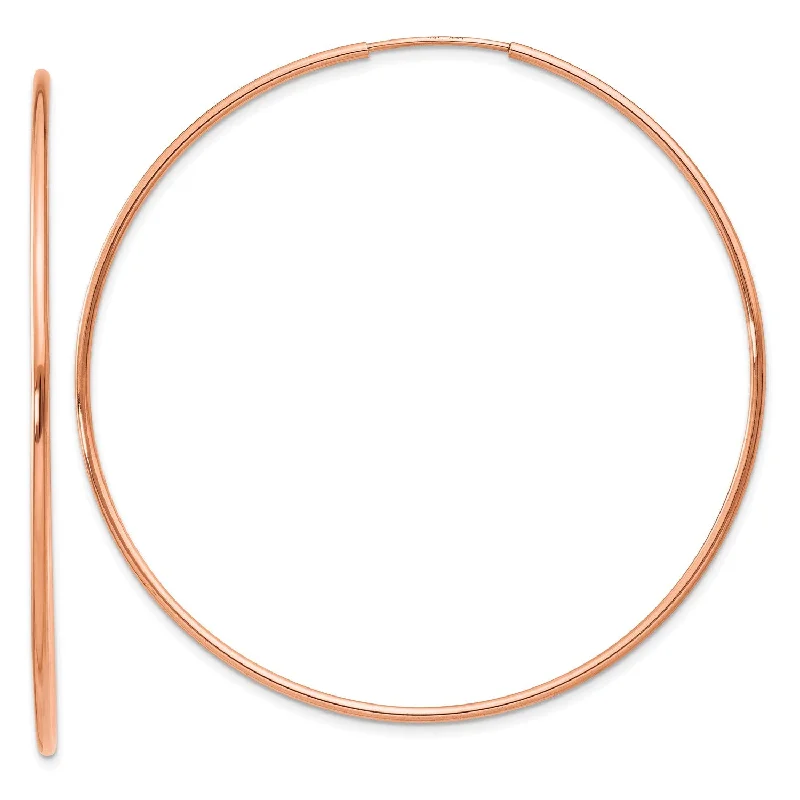 Trending Jewelry Styles Now At Limited-Time Discounts Must-Have Style Discounts 14KT Rose Gold 53X1.2MM Endless Hoop Earrings