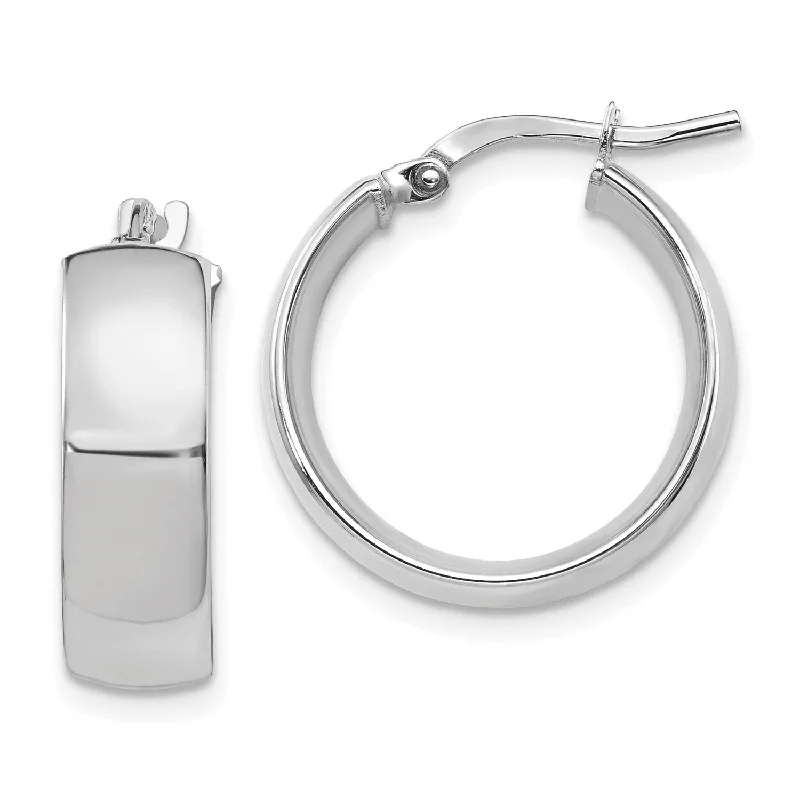 Eco-Friendly Sustainable Jewelry For Conscious Buyers Crazy Price Slashing 14KT White Gold 20X18MM Hoop Earrings