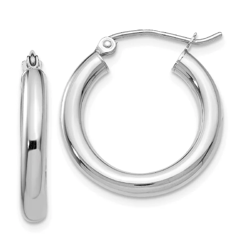 Shop Fine Jewelry With Exclusive Savings Feminine Style Promotions 14KT White Gold 20X3MM Hoop Earrings