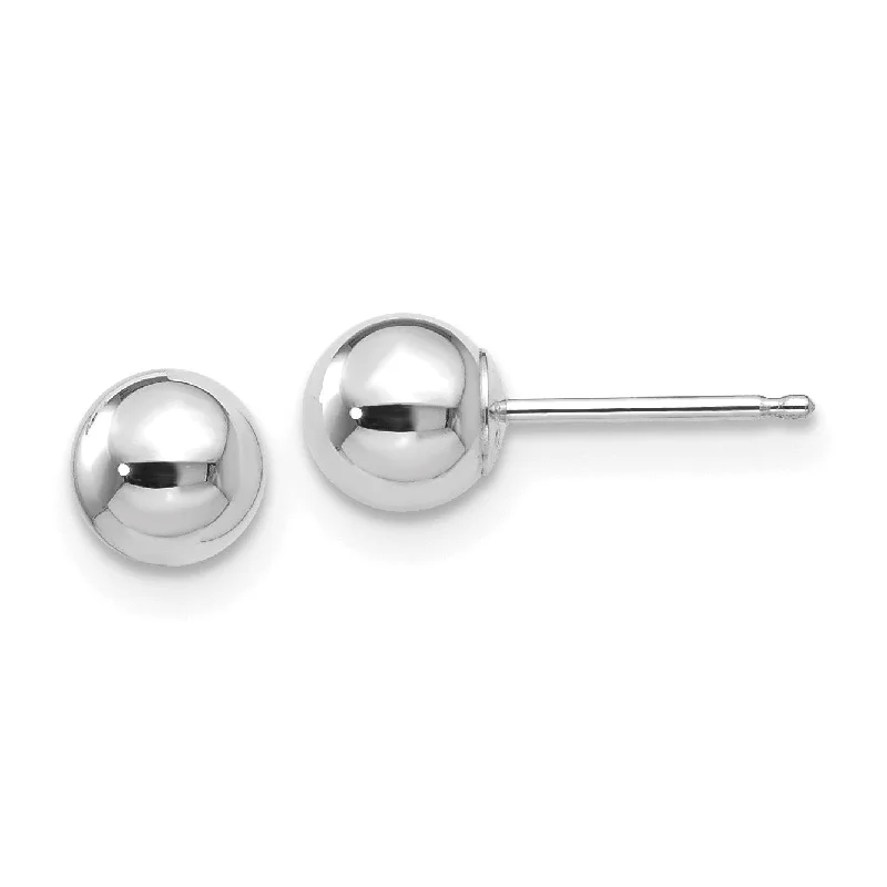 Last Chance To Grab Your Favorite Jewelry At A Discount Get The Latest Trends 14KT White Gold 5MM Ball Stud Earrings