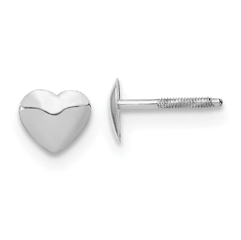 Personalized Jewelry Sale – Unique Pieces At Great Prices New Arrivals 14KT White Gold 5MM Heart Stud Earrings