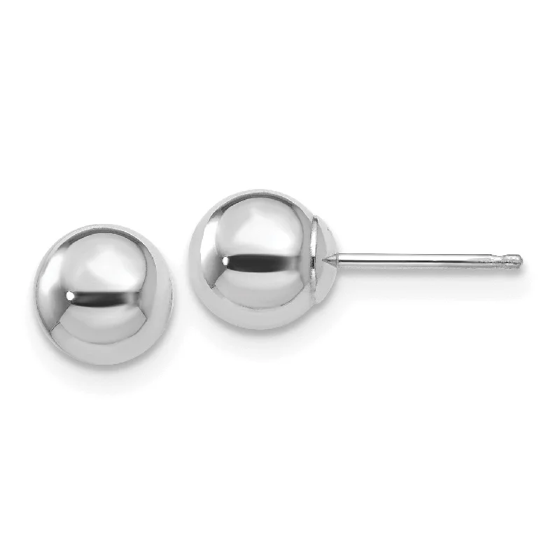 Shop Jewelry That Shines Without The High Price Durable Fashion Picks 14KT White Gold 6MM Ball Stud Earrings