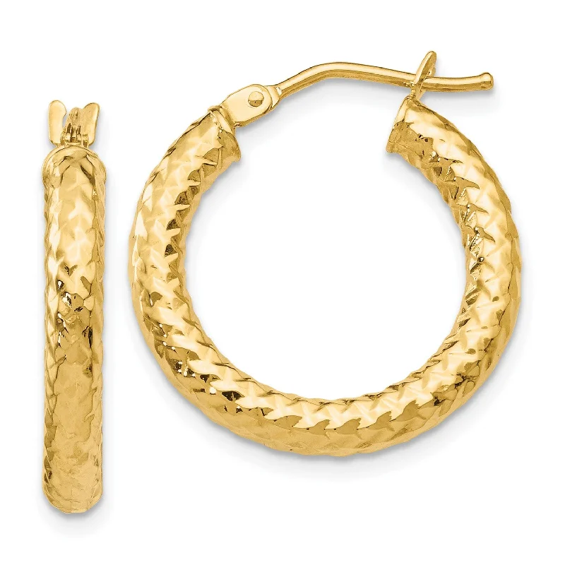 Must-Have Jewelry At Unbelievable Discounts Fashion Forward 14KT Yellow Gold 22X21MM Hoop Earrings