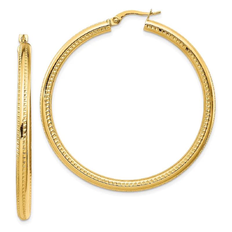 Get The Best Deals On Timeless Jewelry Pieces Embrace New Fashion 14KT Yellow Gold 46X45MM Fancy Hoop Earrings