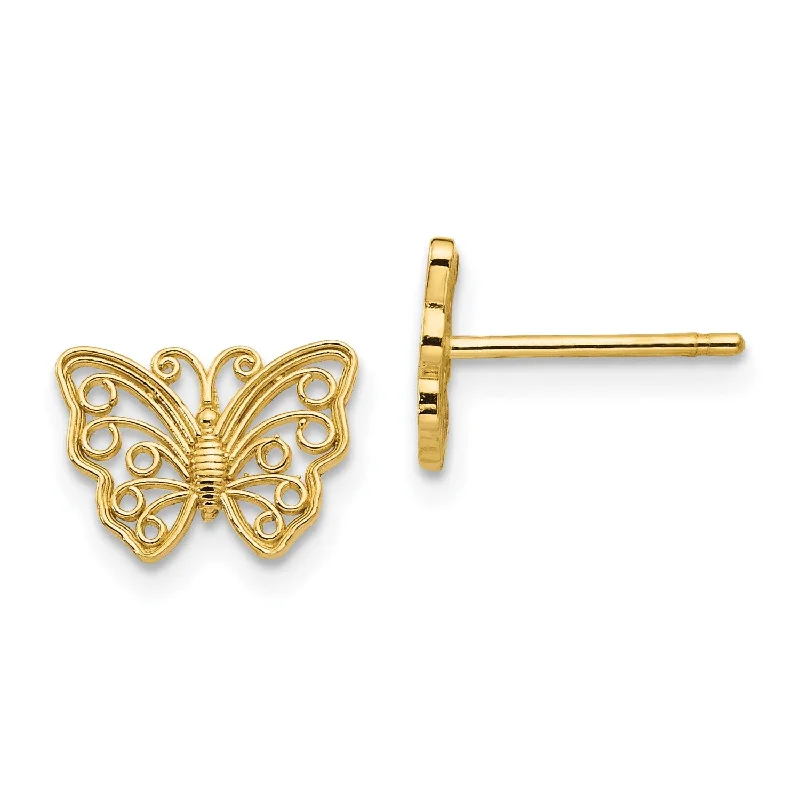 Jewelry Flash Sale – Stylish Designs At Unbeatable Rates Clearance Sale, All Cheap 14KT Yellow Gold 7X9MM Butterfly Earrings