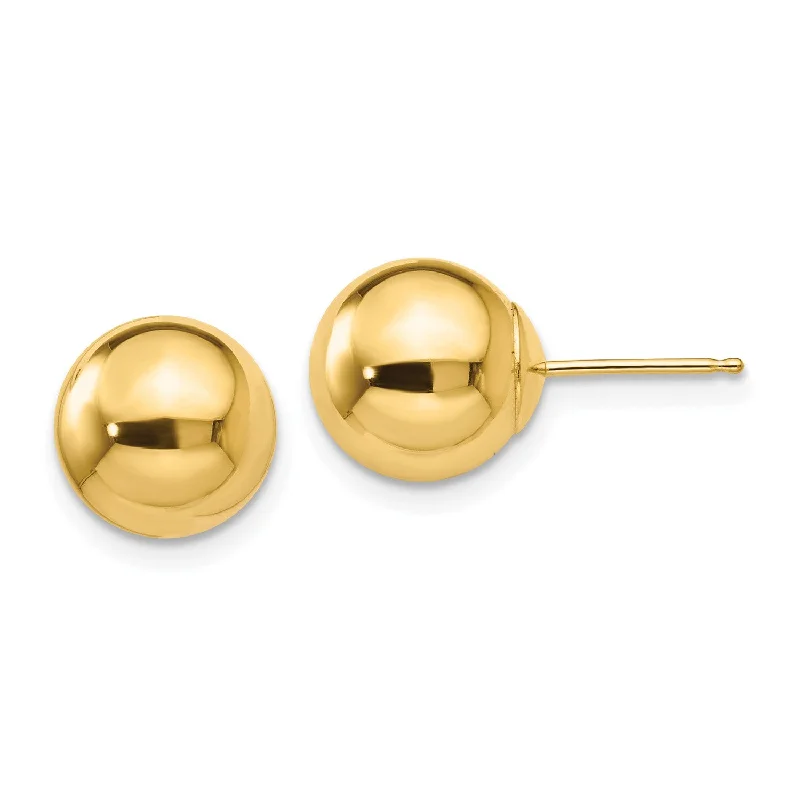 Once-A-Year Jewelry Deals – Shop Before They’Re Gone Premium Fashion 14KT Yellow Gold 9MM Ball Stud Earrings