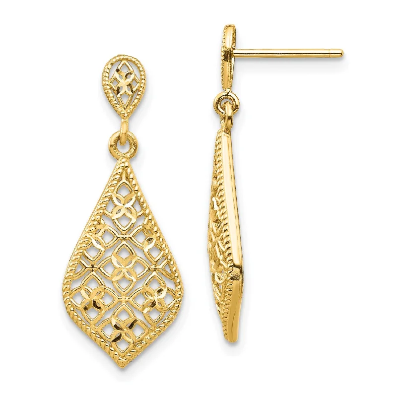 Huge Savings On Timeless Jewelry Collections Elegant Fashion Offers 14KT Yellow Gold Drop & Dangle Fancy Earrings