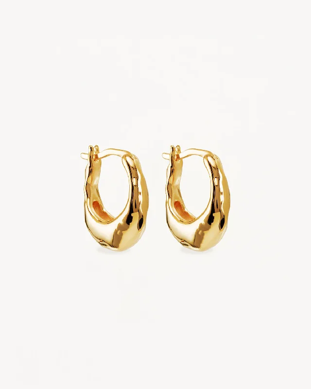 Shop Fine Jewelry With Amazing Deals 18k Gold Vermeil Radiant Energy Small Hoops