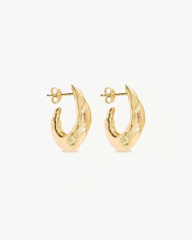 Premium Jewelry Now Available At Special Discounts Trend Leading Collection 18k Gold Vermeil Wild Heart Hoops