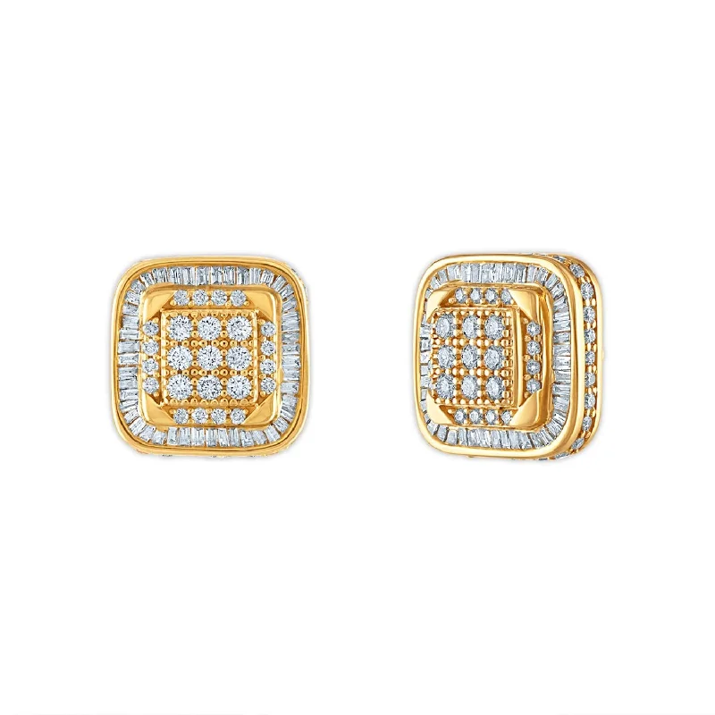 Jewelry Deals That Outshine The Rest Fashionista Favorites 2 CTW Diamond Cluster Stud Earrings in 10KT Yellow Gold