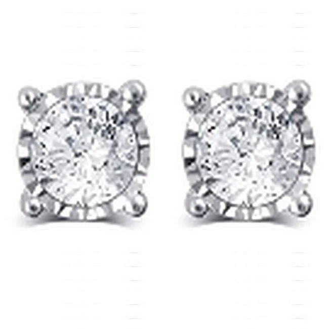 Exclusive Jewelry Sale – Grab Timeless Pieces Now Hot Trends 3/4 CTW Diamond Illusion Set Stud Earrings in 14KT White Gold