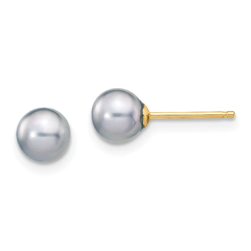 Affordable Luxury Jewelry For Every Occasion Explore What'S New 5MM Round Pearl 5MM Stud Earrings in 14KT Yellow Gold