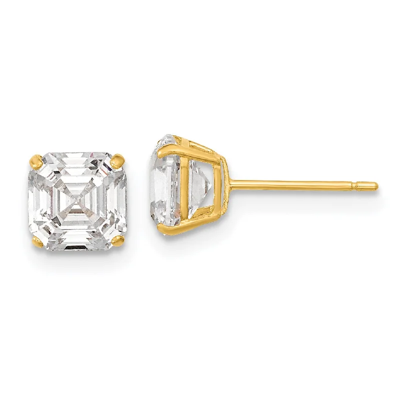 The Perfect Accessory For Less – Jewelry Sale Live Cool Prices 6MM Ascher Cubic Zirconia Stud Earrings in 14KT Yellow Gold