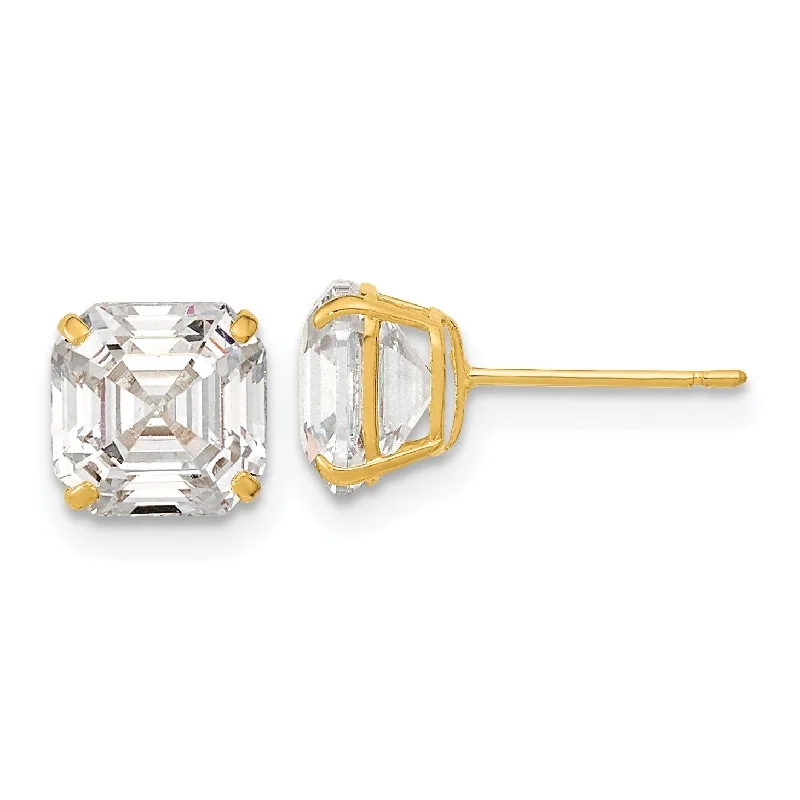 Shine In Style – Shop Jewelry Discounts Today Trend Alert 7MM Ascher Cubic Zirconia Stud Earrings in 14KT Yellow Gold