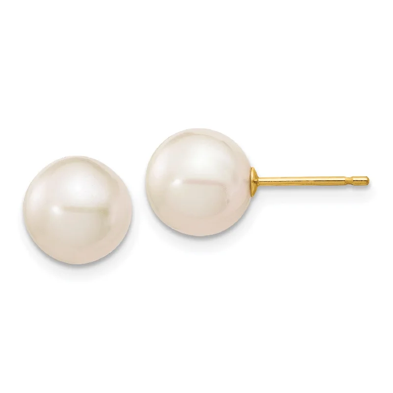 Bestselling Jewelry Now On Sale – Elevate Your Look Summer Deals 8MM Round Pearl Stud Earrings in 14KT Yellow Gold