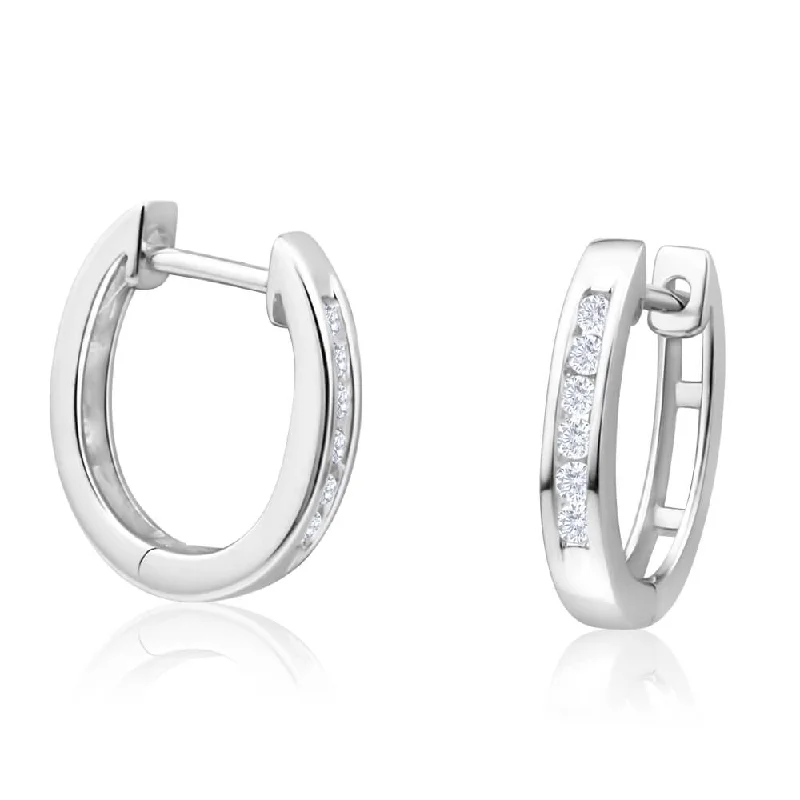 Bestselling Jewelry Now On Sale – Elevate Your Look 9ct Magnificent White Gold Diamond Hoop Earrings