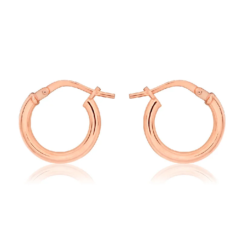 Timeless Jewelry Styles At Wallet-Friendly Prices 9ct Rose Gold Silver Filled 10mm Hoop Earrings