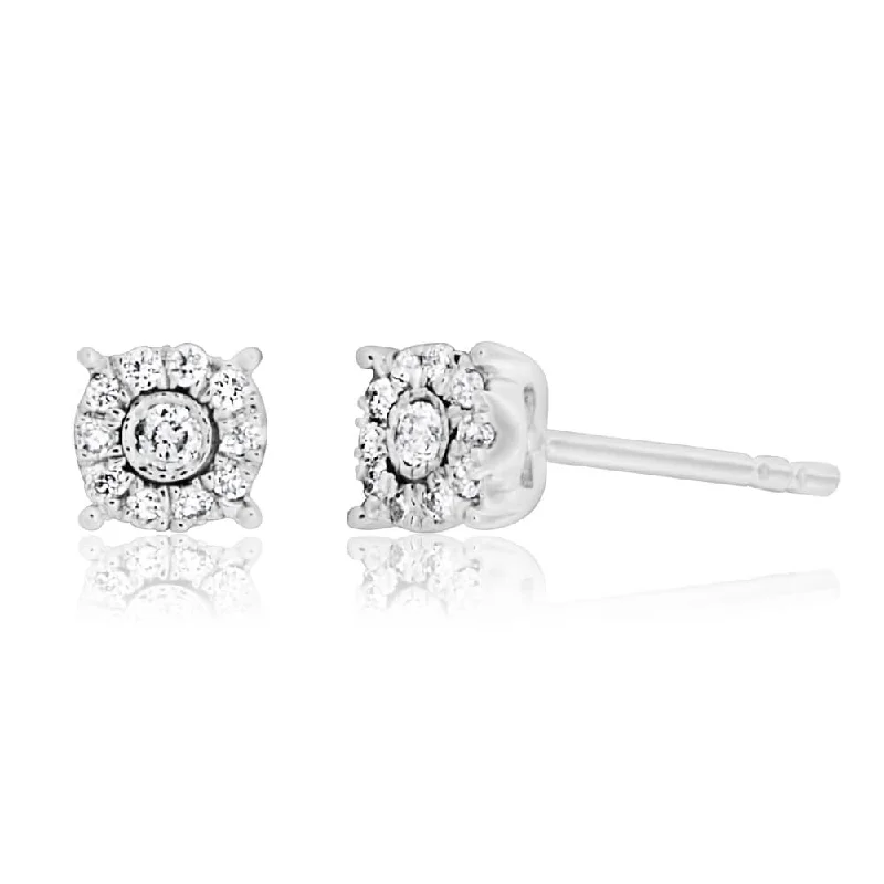 Limited-Stock Jewelry Sale – Once It's Gone, It's Gone Ride The Style Wave 9ct White Gold Sublime Diamond Stud Earrings