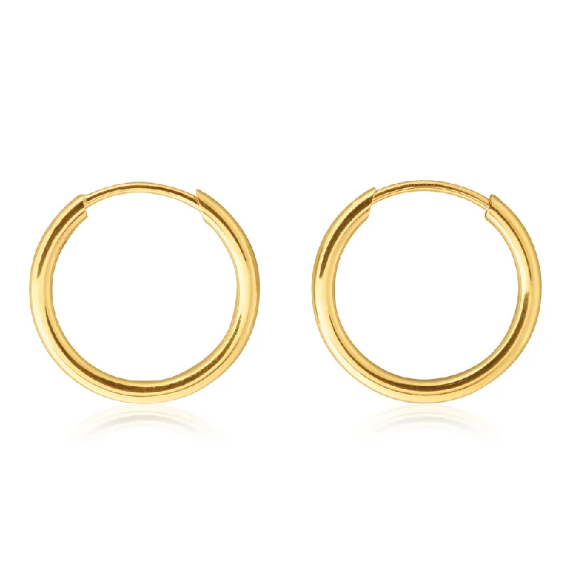 Accessorize For Less – Luxury Jewelry At Affordable Prices Discover Now 9ct Yellow Gold 13mm Plain Sleeper Earrings