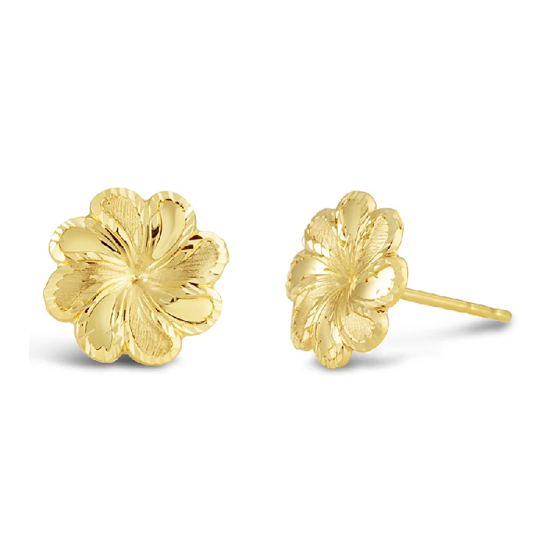 Huge Savings On Timeless Jewelry Collections Comfortable Chic 9ct Yellow Gold Small Flower Stud Earrings