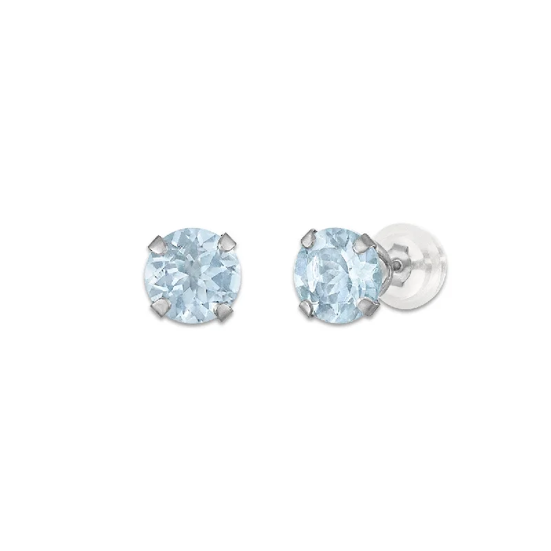 Breathtaking Jewelry, Breathtaking Prices Stylish Statements Blue Spinel Birthstone Stud Earrings in 10KT Gold