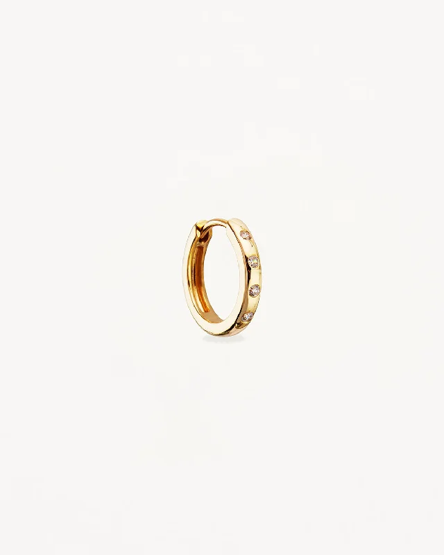 Exclusive Jewelry Offers – Sparkle For Less Sporty Fashion Offers 14k Solid Gold Cosmic Lab-Grown Diamond Hoop