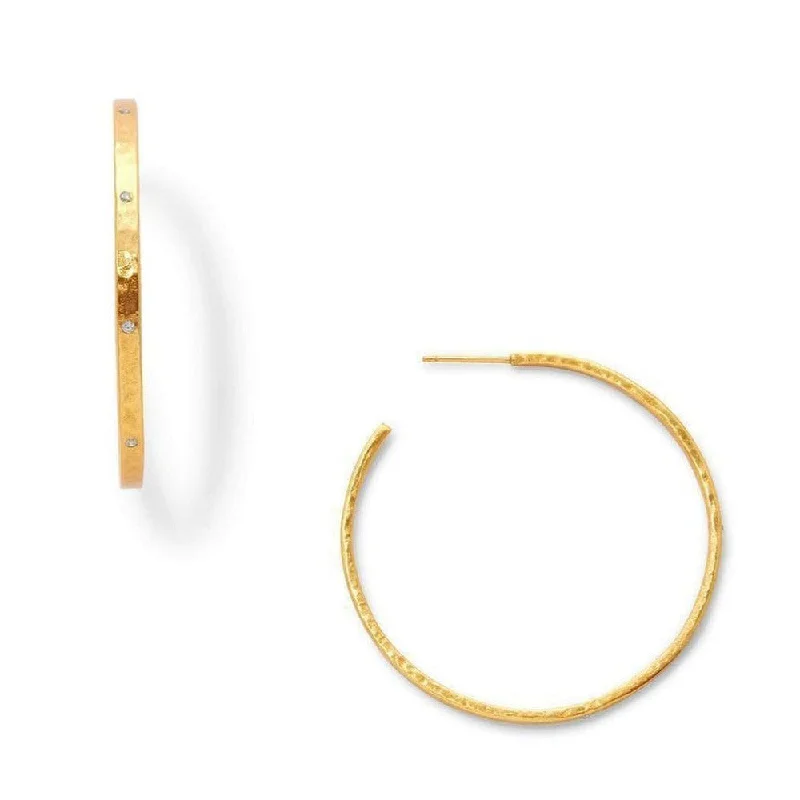 Discounted Jewelry For A Glamorous Look Crescent Stone Hoop Earrings