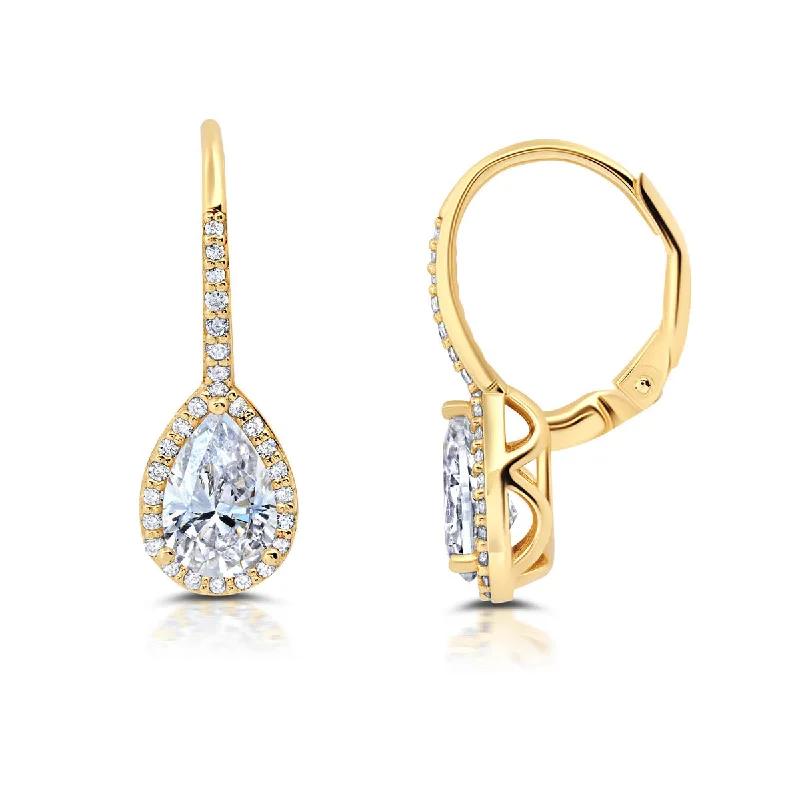 Jewelry Sale Alert – Shop Timeless Elegance Today Avant-Garde Style Promotions Crislu 18KT Yellow Gold Plated Sterling Silver Round Cubic Zirconia Fashion Earrings