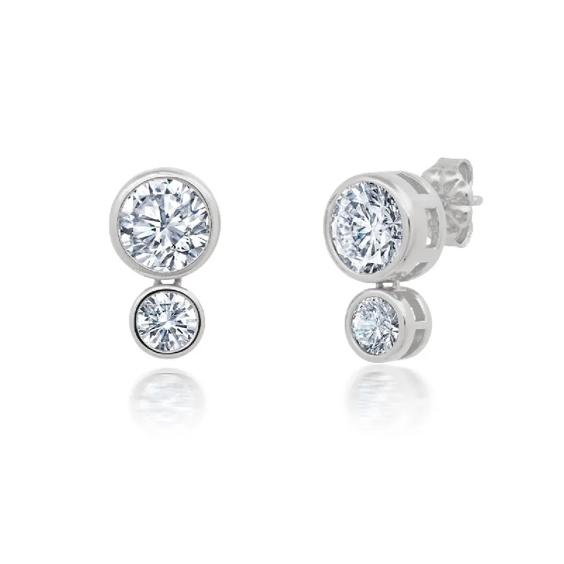 Glamorous Jewelry, Glamorous Deals – Shop Now Fashion Forward Femininity Crislu Platinum Plated Drop Stud Earrings