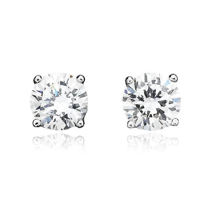 Shop Dazzling Jewelry At The Best Prices Hot Items Crislu Platinum Plated Sterling Silver and Cubic Zirconia Stud Earrings