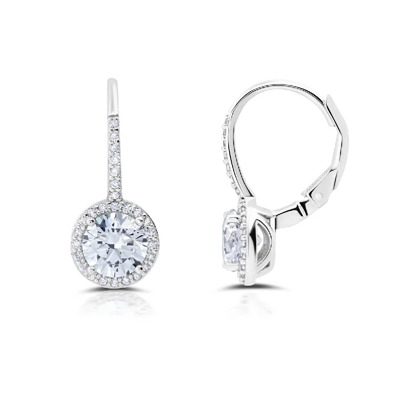 Save On Luxury Jewelry Pieces – Limited-Time Offers Everyday Elegance Sale Crislu Platinum Plated Sterling Silver Round Cubic Zirconia Fashion Earrings