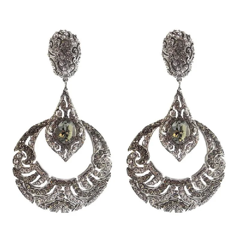 Celebrate Every Occasion With Sparkling Savings Crystal Black Diamond Deco Clip Earrings