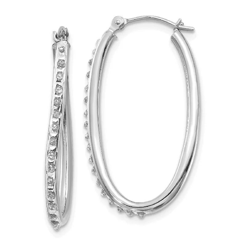 Limited-Time Jewelry Discounts – Shine Without The Splurge Budget Friendly Diamond Fascination Diamond Accent Hinged Hoop Earrings in 14KT White Gold